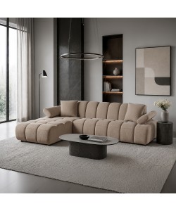 Καναπές Bubble σε μόκα ύφασμα (δεξιά γωνία) 273 x 195 x 80 Καναπές Bubble σε μόκα ύφασμα (δεξιά γωνία) 273 x 195 x 80