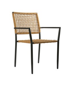 Πολυθρόνα Sati Φυσικό με Μαύρο σκελετό 57 x 60 x 88