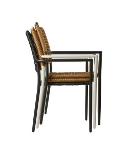 Πολυθρόνα Sati Φυσικό με λευκό σκελετό 57 x 60 x 88