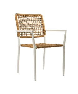 Πολυθρόνα Sati Φυσικό με λευκό σκελετό 57 x 60 x 88