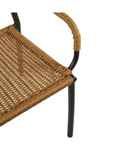 Πολυθρόνα Zucca Φυσικό με Μαύρο σκελετό 58 x 63 x 90