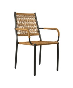 Πολυθρόνα Zucca Φυσικό με Μαύρο σκελετό 58 x 63 x 90