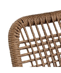 Πολυθρόνα Monza Φυσικό με μαύρο σκελετό 53.5 x 60 x 79