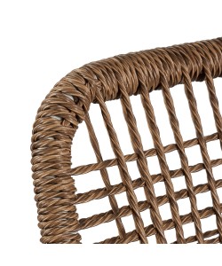 Πολυθρόνα Monza Φυσικό με λευκό σκελετό 53.5 x 60 x 79