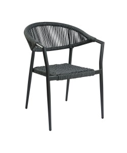 Πολυθρόνα Oggi με Γκρι σχοινί 55.5 x 59 x 78.5