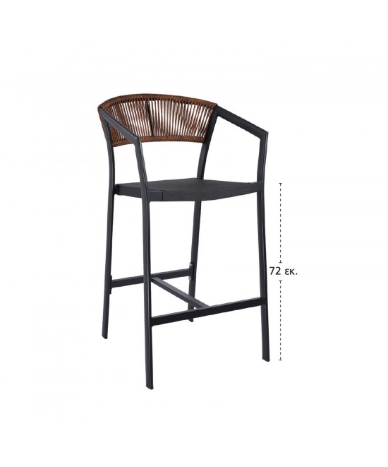 BELUGA BAR KAΦΕ ΜΕ ΜΑΥΡΟ ΣΚΕΛΕΤΟ 57 x 60 x 105 BELUGA BAR KAΦΕ ΜΕ ΜΑΥΡΟ ΣΚΕΛΕΤΟ 57 x 60 x 105