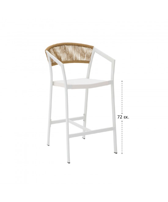 BELUGA BAR ΦΥΣΙΚΟ ΜΕ ΛΕΥΚΟ ΣΚΕΛΕΤΟ 57 x 60 x 105