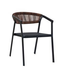 Πολυθρόνα CACTUS-TX καφέ με μαύρο σκελετό 57 x 64.5 x 76