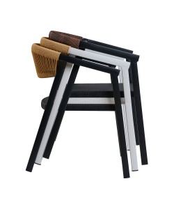 Πολυθρόνα CACTUS-TX καφέ με μαύρο σκελετό 57 x 64.5 x 76