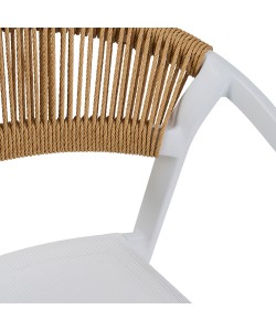 Πολυθρόνα CACTUS-TX φυσικό με λευκό σκελετό 57 x 64.5 x 76