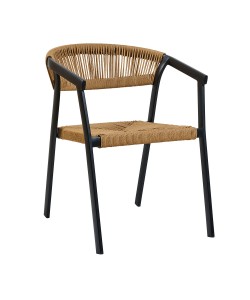 Πολυθρόνα CACTUS φυσικό με μαύρο σκελετό 57 x 64.5 x 76