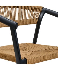 Πολυθρόνα CACTUS φυσικό με μαύρο σκελετό 57 x 64.5 x 76