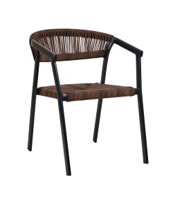 Πολυθρόνα CACTUS καφέ με μαύρο σκελετό 57 x 64.5 x 76