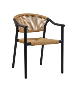 Πολυθρόνα ALOHA φυσικό με μαύρο σκελετό 55.5 x 60.5 x 77.5