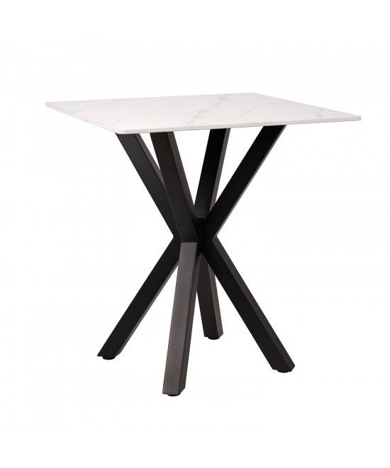 Τραπέζι Alberto λευκό μάρμαρο 70 x 70 x 76