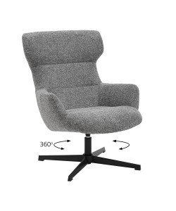 Πολυθρόνα Inna γκρι 73 x 81 x 92