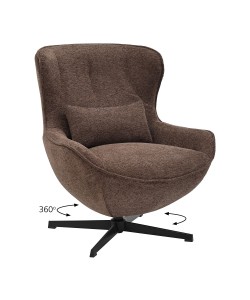 Πολυθρόνα Chanel καφέ 76 x 87 x 90