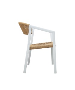 Πολυθρόνα Beluga-R Φυσικό με Λευκό Σκελετό 56 x 60 x 80