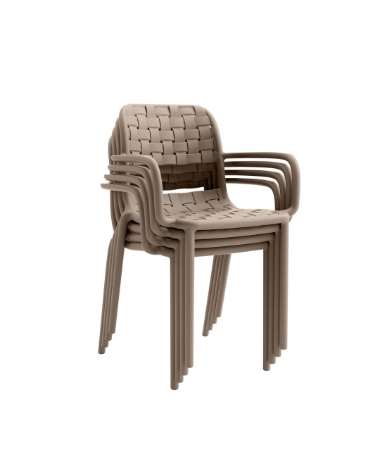 Πολυθρόνα Tonic μόκα 55 x 57 x 82