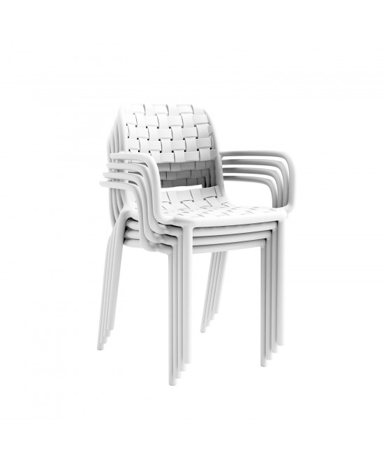 Πολυθρόνα Tonic λευκό 55 x 57 x 82