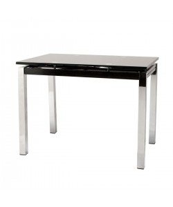 Τραπέζι Glamour 100 Mαύρο 100(150) x 65 x 75