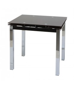 Τραπέζι Glamour 80 Μαύρο 80(120) x 65 x 75