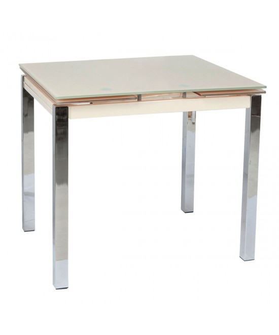 Τραπέζι Glamour 80 Κρεμ 80(120) x 65 x 75 Τραπέζι Glamour 80 Κρεμ 80(120) x 65 x 75