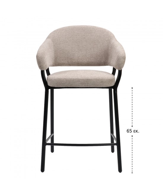 Σκαμπό Duke 65 Ύφασμα Γκρεζ 57 x 56 x 95