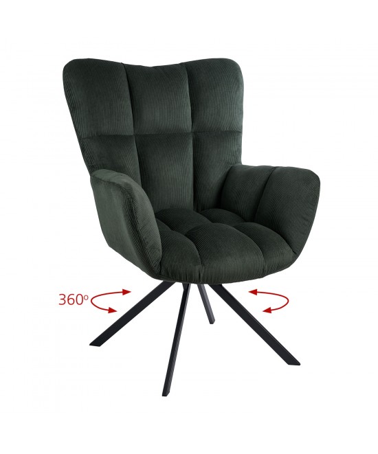 Πολυθρόνα Hilda Κυπαρισσί 62 x 72 x 88