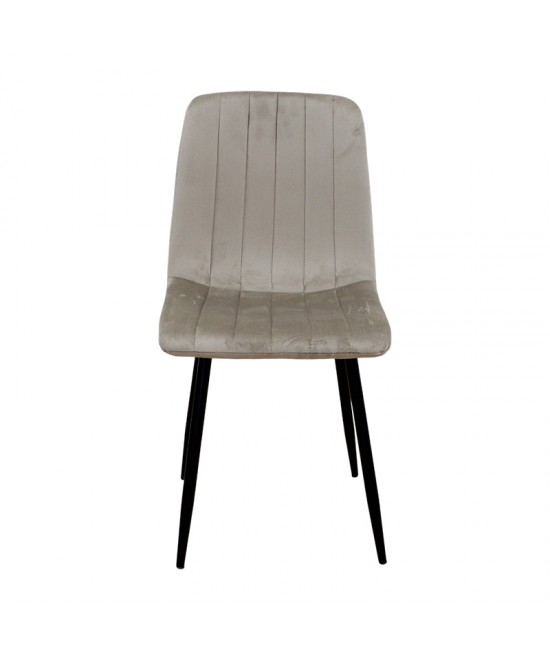 DORA CAPPUCCINO VELVET ΥΦΑΣΜΑ ΚΑΡΕΚΛΑ ΜΕΤΑΛΛΙΚΗ 45X53X86εκ.