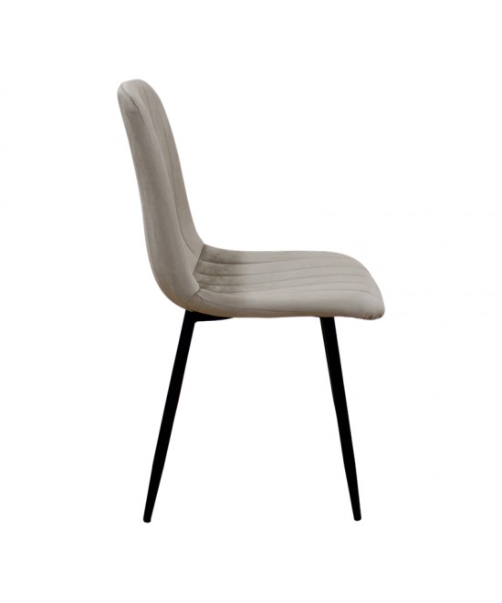 DORA CAPPUCCINO VELVET ΥΦΑΣΜΑ ΚΑΡΕΚΛΑ ΜΕΤΑΛΛΙΚΗ 45X53X86εκ.