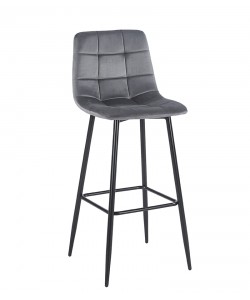 NORA GREY VELVET ΥΦΑΣΜΑ 75εκ. ΣΚΑΜΠΟ ΜΕΤΑΛΛΙΚΟ 45X42X75-110εκ.