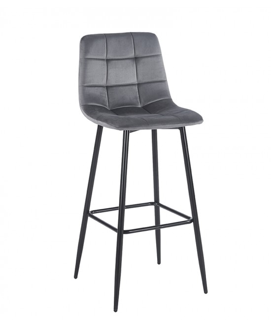 NORA GREY VELVET ΥΦΑΣΜΑ 75εκ. ΣΚΑΜΠΟ ΜΕΤΑΛΛΙΚΟ 45X42X75-110εκ.