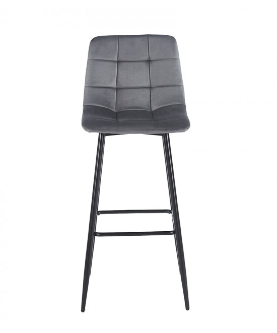 NORA GREY VELVET ΥΦΑΣΜΑ 75εκ. ΣΚΑΜΠΟ ΜΕΤΑΛΛΙΚΟ 45X42X75-110εκ.