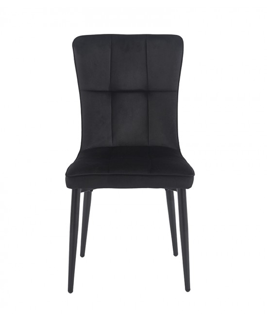 SELIN BLACK VELVET ΥΦΑΣΜΑ ΚΑΡΕΚΛΑ ΜΕΤΑΛΛΙΚΗ 46X54X91εκ.