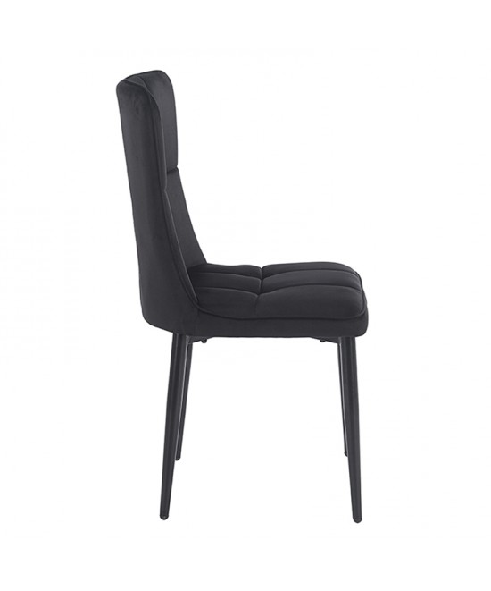 SELIN BLACK VELVET ΥΦΑΣΜΑ ΚΑΡΕΚΛΑ ΜΕΤΑΛΛΙΚΗ 46X54X91εκ.