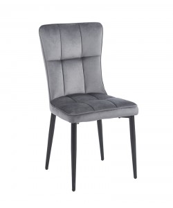 SELIN GREY VELVET ΥΦΑΣΜΑ ΚΑΡΕΚΛΑ ΜΕΤΑΛΛΙΚΗ 46X54X91εκ.