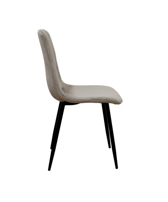 EVA CAPPUCCINO VELVET ΥΦΑΣΜΑ ΚΑΡΕΚΛΑ ΜΕΤΑΛΛΙΚΗ 43X55X90εκ.