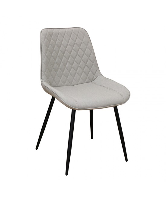 ALESIA L. BEIGE ΥΦΑΣΜΑ ΚΑΡΕΚΛΑ ΜΕΤΑΛΛΙΚΗ 50X59X86εκ.