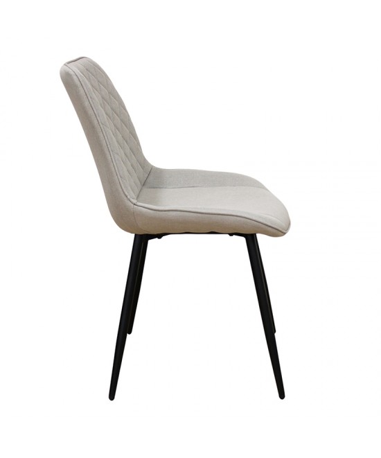 ALESIA L. BEIGE ΥΦΑΣΜΑ ΚΑΡΕΚΛΑ ΜΕΤΑΛΛΙΚΗ 50X59X86εκ.