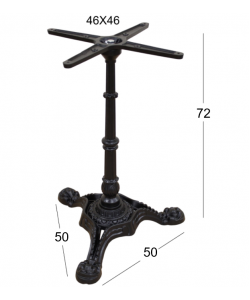 VELA 3ΝΥΧΗ 50X50Χ72εκ. ΒΑΣΗ ΜΑΝΤΕΜΙ ΜΕ ΡΕΓ/ΡΟΥΣ ΜΑΥΡΗ
