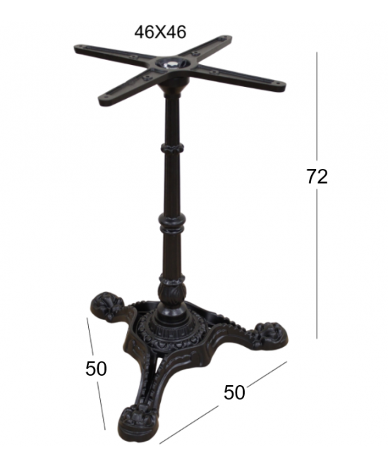 VELA 3ΝΥΧΗ 50X50Χ72εκ. ΒΑΣΗ ΜΑΝΤΕΜΙ ΜΕ ΡΕΓ/ΡΟΥΣ ΜΑΥΡΗ VELA 3ΝΥΧΗ 50X50Χ72εκ. ΒΑΣΗ ΜΑΝΤΕΜΙ ΜΕ ΡΕΓ/ΡΟΥΣ ΜΑΥΡΗ