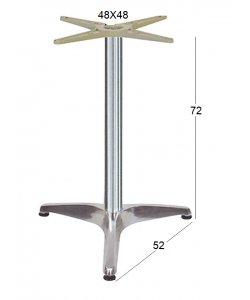 RINA 3ΝΥΧΗ 52Χ52Χ72εκ.(Σ/Ρ)ΒΑΣΗ ΑΛΟΥΜΙΝΙΟΥ ΜΕ ΡΕΓ/ΡΟΥΣ