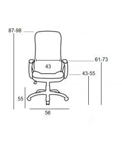 A1100 ΜΑΥΡΗ ΠΟΛΥΘΡΟΝΑ ΓΡΑΦΕΙΟΥ 56Χ55Χ43-87/55-98εκ.