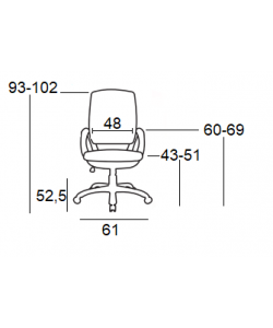 A1600-W ΛΕΥΚΟ/ΡΟΖ MESH ΠΟΛΥΘΡΟΝΑ ΓΡΑΦΕΙΟΥ 61X52.5X43-93/51-102εκ.