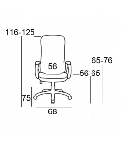 A4400 ΜΑΥΡΗ ΠΟΛΥΘΡΟΝΑ ΓΡΑΦΕΙΟΥ  68Χ75Χ56-116/65-125εκ.
