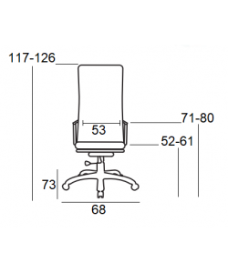 A4550 ΜΑΥΡΗ ΠΟΛΥΘΡ./ΜΕ ΥΠΟΠΟΔΙΟ 68X73X52-117/61-126εκ.