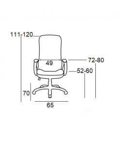 A5600 ΤΑΜΠΑ PU ΠΟΛΥΘΡΟΝΑ ΓΡΑΦΕΙΟΥ 65Χ70Χ52-111/60-120εκ.