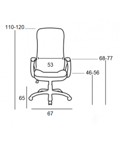 A9250 ΜΑΥΡΗ ΠΟΛΥΘΡΟΝΑ ΓΡΑΦΕΙΟΥ 67X65X46-110/56-120εκ.