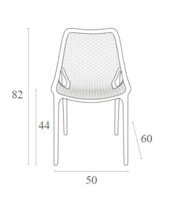 AIR ΚΑΡΕΚΛΑ DARK GREY ΠΟΛ/ΝΙΟΥ 50Χ60Χ82εκ. AIR ΚΑΡΕΚΛΑ DARK GREY ΠΟΛ/ΝΙΟΥ 50Χ60Χ82εκ.
